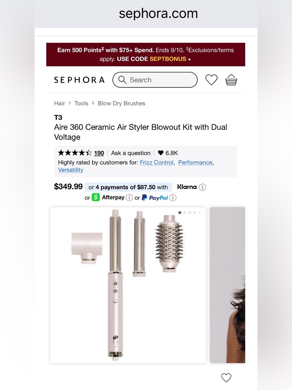 Unopened, NIB: T3 Aire 360 Ceramic Air Styler Blowout Kit with Dual Volt ($350)